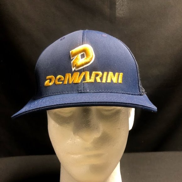 Trucker Ball Hat Cap Navy Gold 